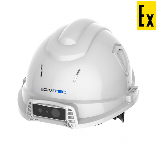 DIVITEC DT-HEX-400 Высокотехнологичная взрывозащищенная каска с интегрированной системой видеорегистрации и связи