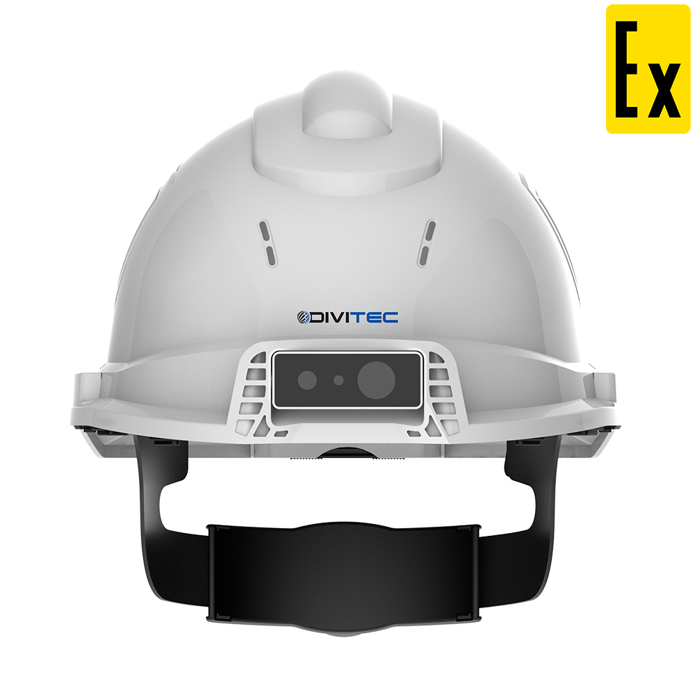 DIVITEC DT-HEX-400 Высокотехнологичная взрывозащищенная каска с интегрированной системой видеорегистрации и связи