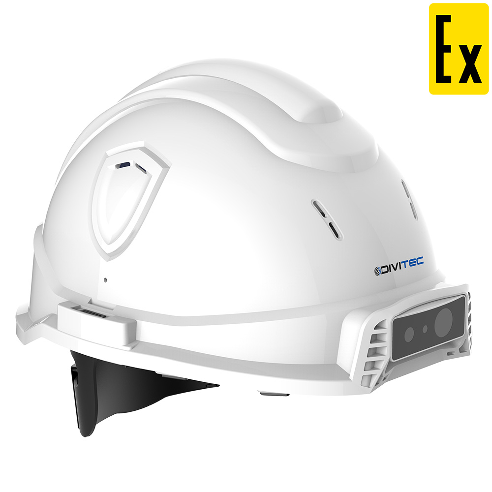 DIVITEC DT-HEX-400 Высокотехнологичная взрывозащищенная каска с интегрированной системой видеорегистрации и связи