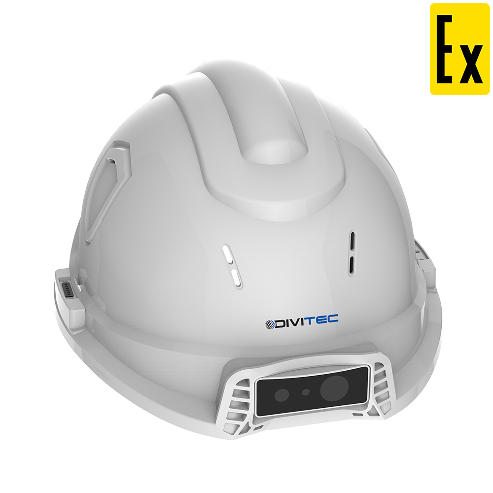 DIVITEC DT-HEX-400 Высокотехнологичная взрывозащищенная каска с интегрированной системой видеорегистрации и связи